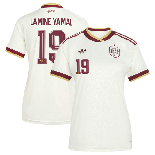 Lamine Yamal Spain National Team adidas Women's 2026 Away Replica Jersey - White