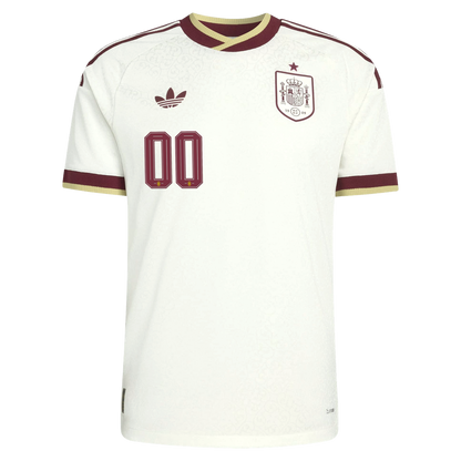 Spain National Team adidas 2026 Away On-Field Authentic Custom Jersey - White