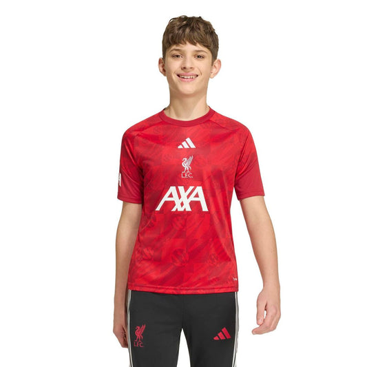 Liverpool adidas Youth 2026 Home Pre-Match Top - Red