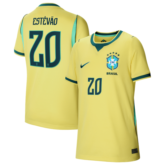 Willian Brazil National Team Nike Youth 2026 Home Stadium Replica Jersey - Yellow