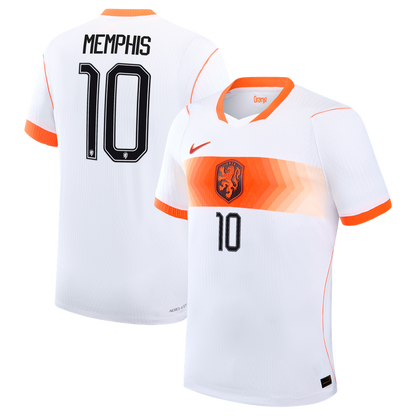 Memphis Depay Netherlands National Team Nike 2026 Away Match Authentic Jersey - White