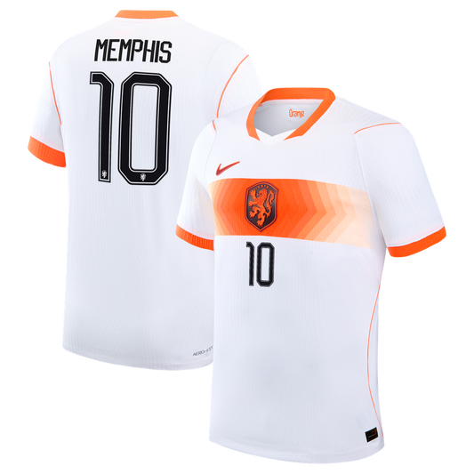 Memphis Depay Netherlands National Team Nike 2026 Away Match Authentic Jersey - White