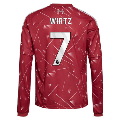 Florian Wirtz Liverpool adidas Youth 2026/27 Home Replica Long Sleeve Jersey - Red