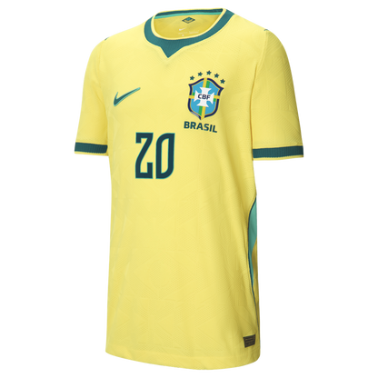 Willian Brazil National Team Nike Youth 2026 Home Match Authentic Jersey - Yellow