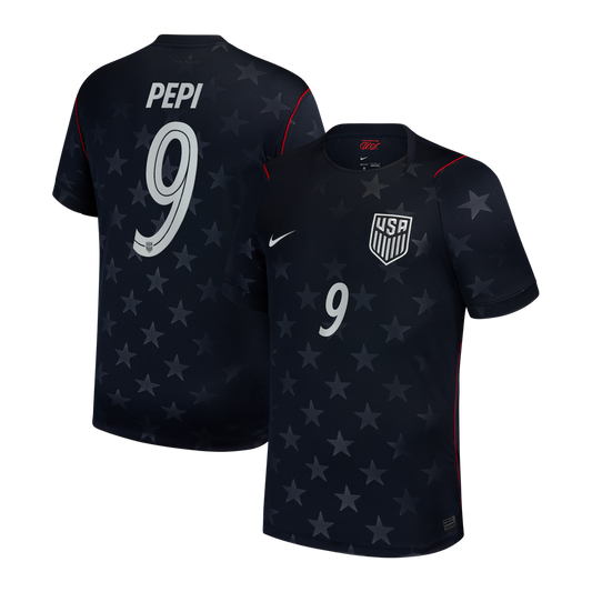 Ricardo Pepi USMNT Nike 2026/27 Away Stadium Replica Jersey - Blue