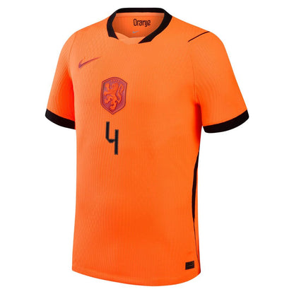 Virgil van Dijk Netherlands National Team Nike 2026 Home Match Authentic Jersey - Orange