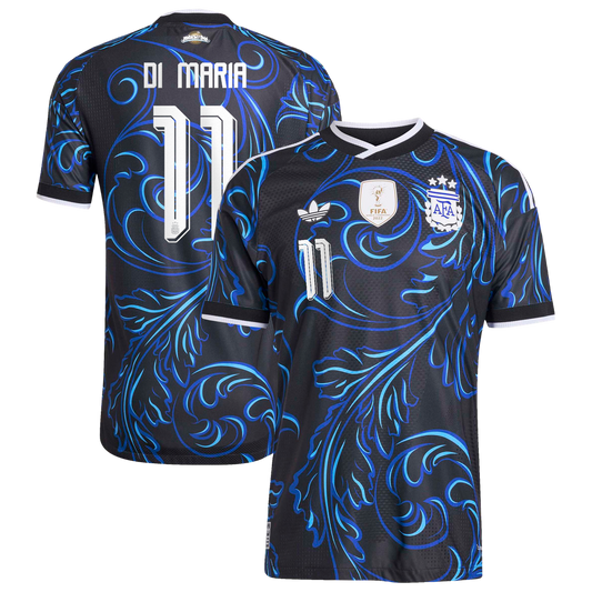 Angel Di Maria Argentina National Team adidas 2026 Away On-Field Authentic Jersey - Black