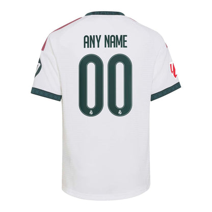 Real Madrid adidas Youth 2026/27 Home On-Field Authentic Custom Jersey - White