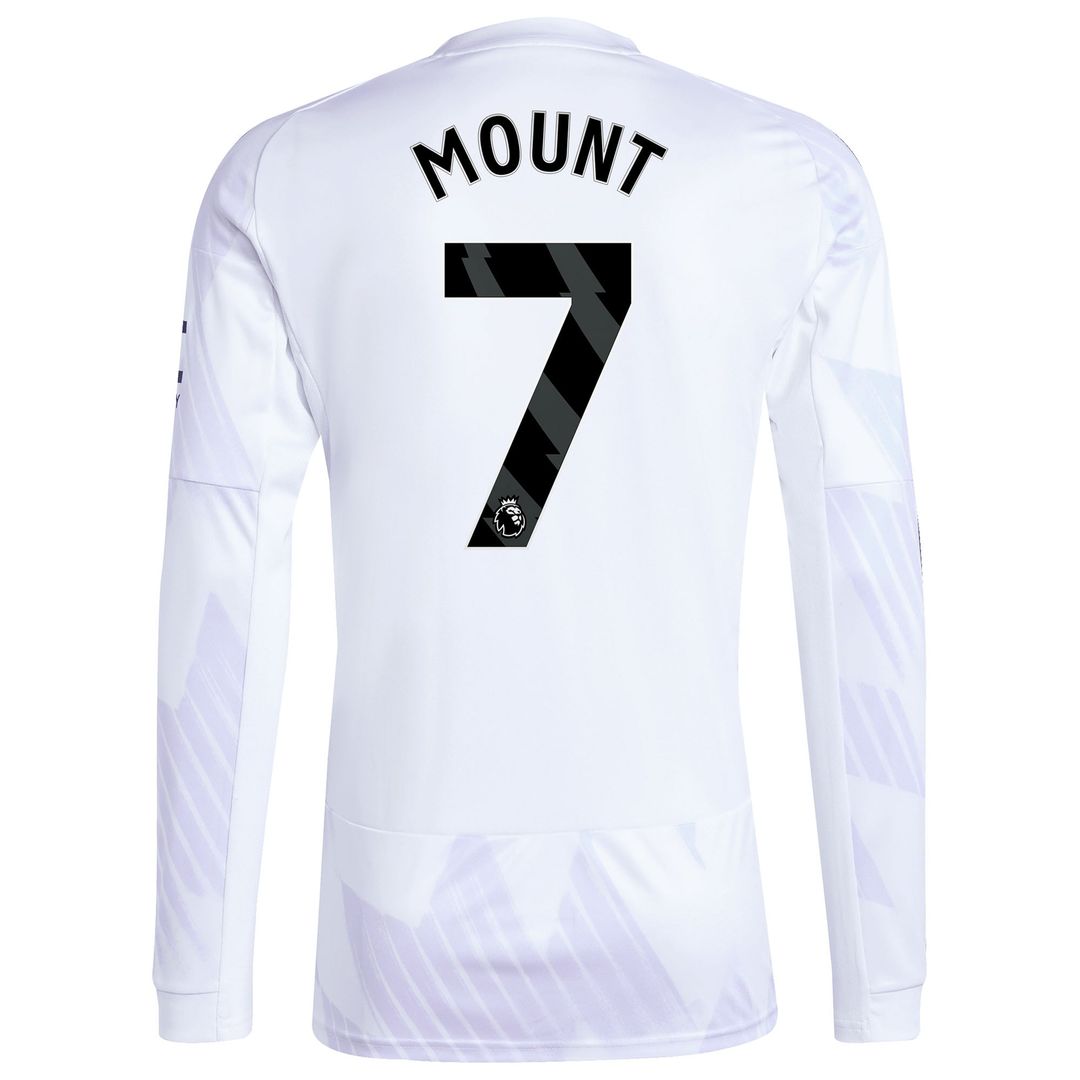Mason Mount Manchester United adidas 2025/26 Third Replica Long Sleeve Player Jersey - Black