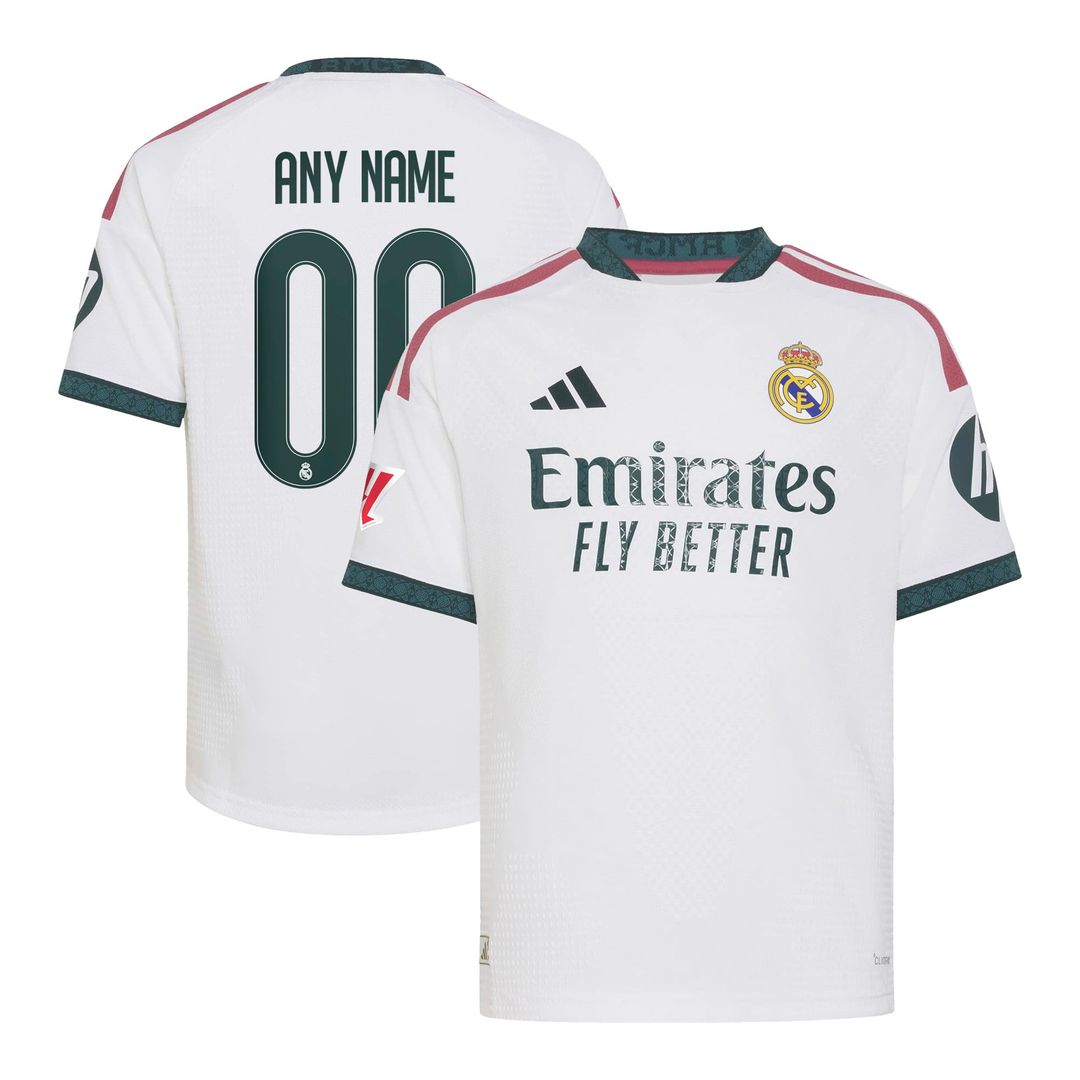 Real Madrid adidas Youth 2026/27 Home On-Field Authentic Custom Jersey - White