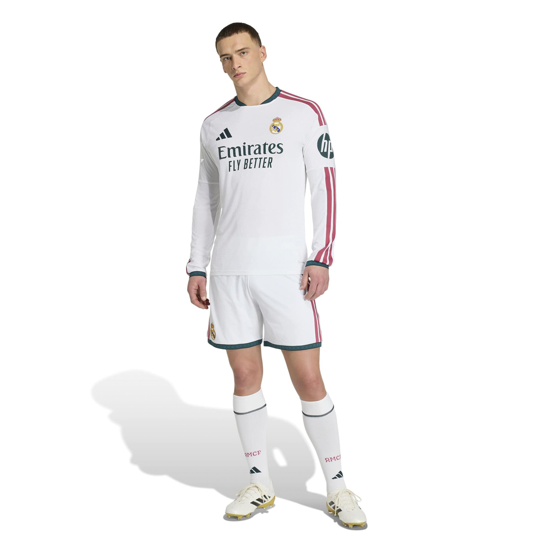 Real Madrid adidas 2026/27 Home On-Field Authentic Patch Long Sleeve Jersey - White