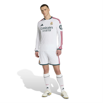 Real Madrid adidas 2026/27 Home On-Field Authentic Patch Long Sleeve Jersey - White