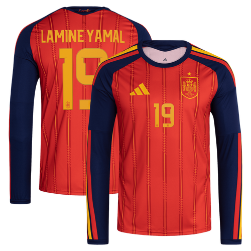 Lamine Yamal Spain National Team adidas 2026 Home Replica Long Sleeve Jersey - Red