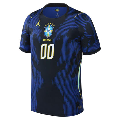 Brazil National Team Jordan Brand 2026 Away Stadium Replica Custom Jersey - Blue