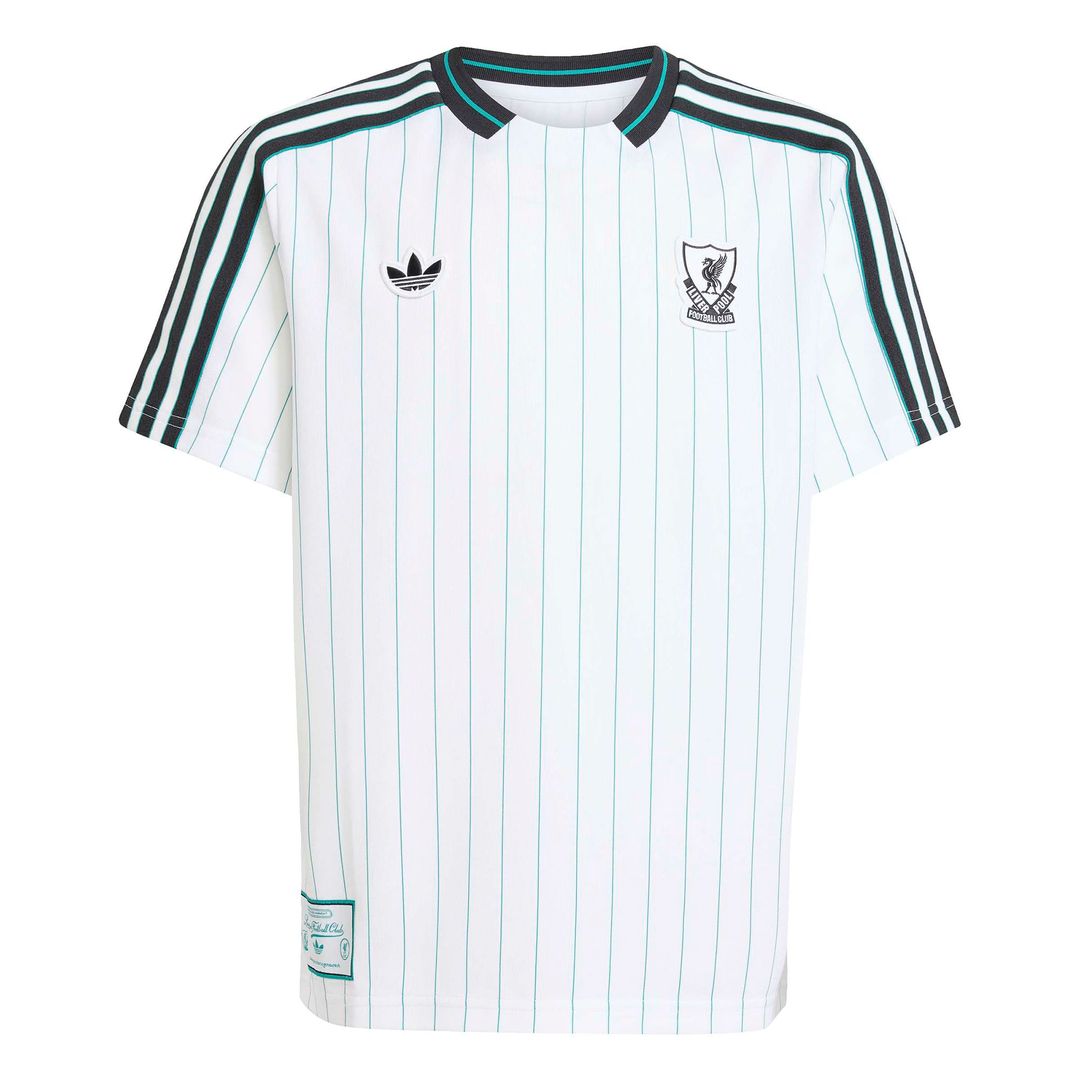Liverpool adidas Youth Terrace Icons Fashion Jersey - White
