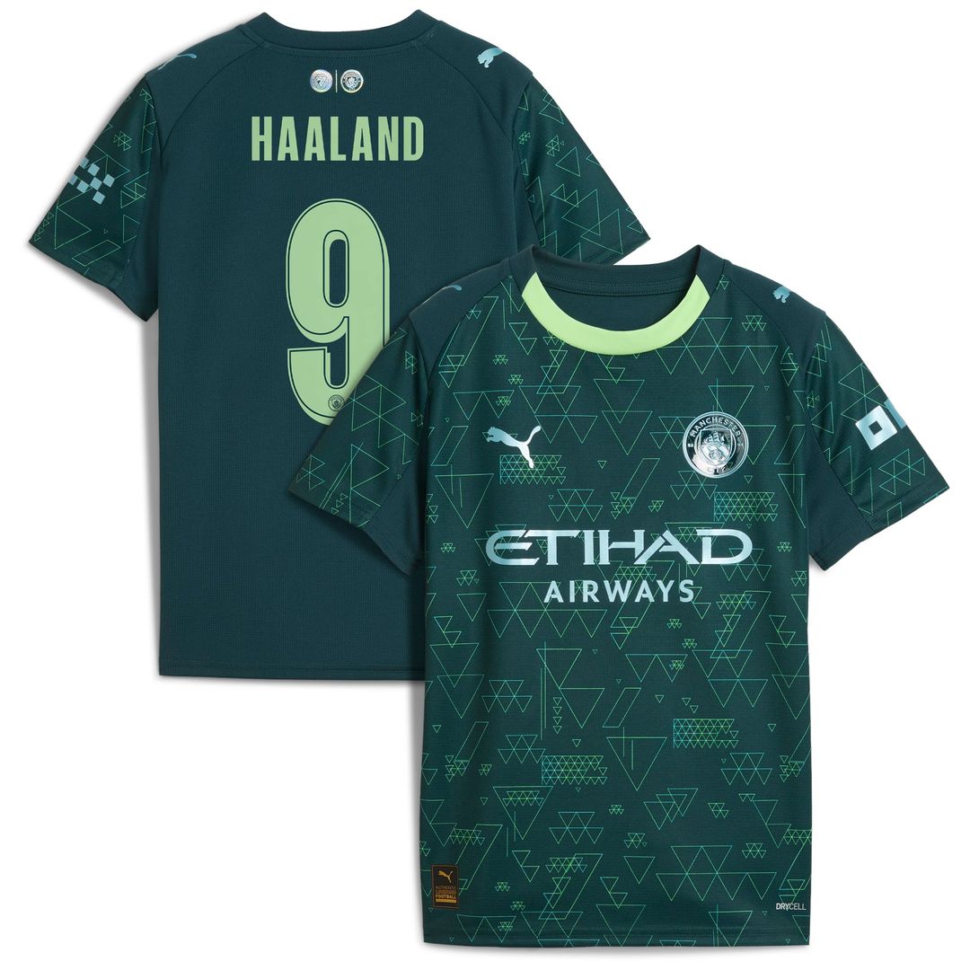 Erling Haaland Manchester City Puma x EA SPORTS FC Youth 2025/26 Fourth Jersey - Green
