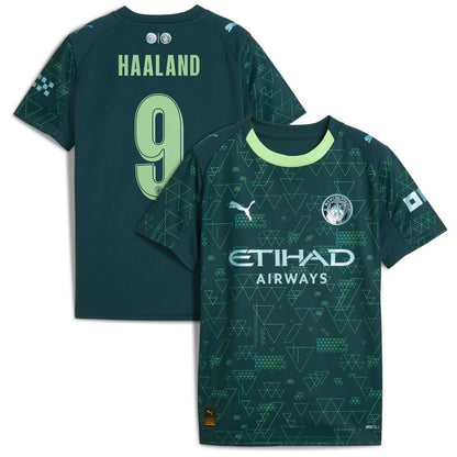 Erling Haaland Manchester City Puma x EA SPORTS FC Youth 2025/26 Fourth Jersey - Green