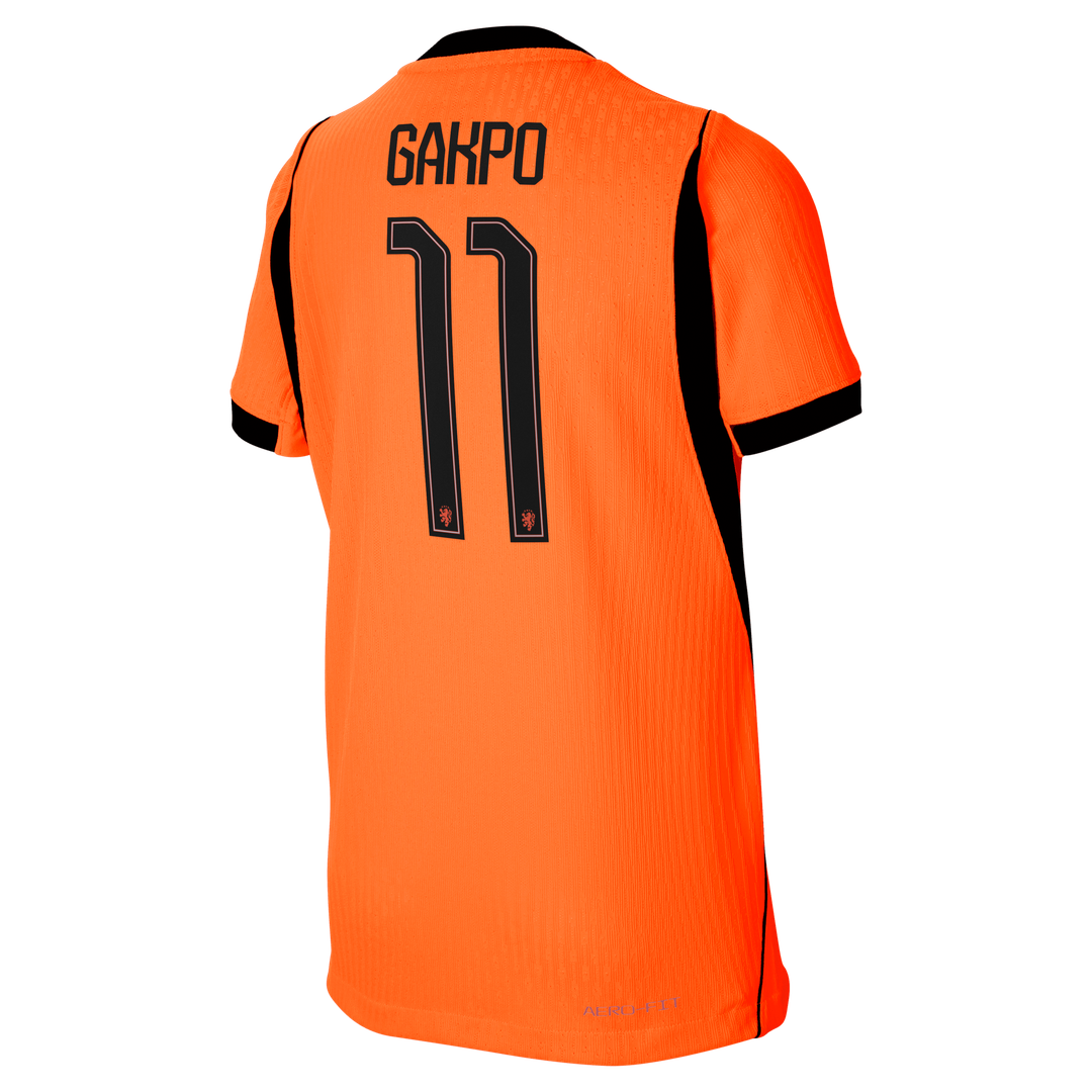 Cody Gakpo Netherlands National Team Nike Youth 2026 Home Match Authentic Jersey - Orange