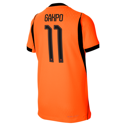 Cody Gakpo Netherlands National Team Nike Youth 2026 Home Match Authentic Jersey - Orange