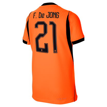 Frenkie de Jong Netherlands National Team Nike Youth 2026 Home Match Authentic Jersey - Orange