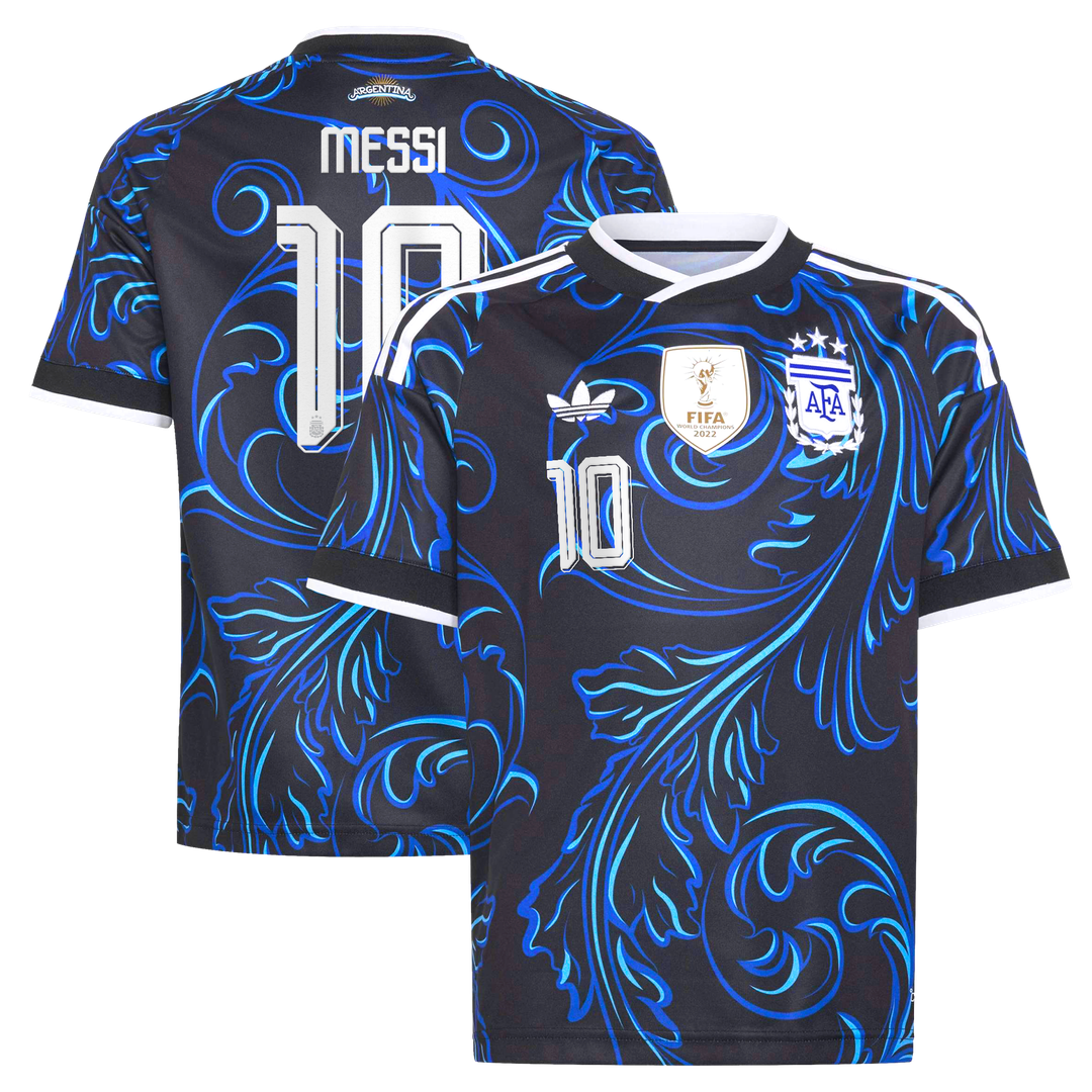 Lionel Messi Argentina National Team adidas Youth 2026 Away Replica Jersey - Black