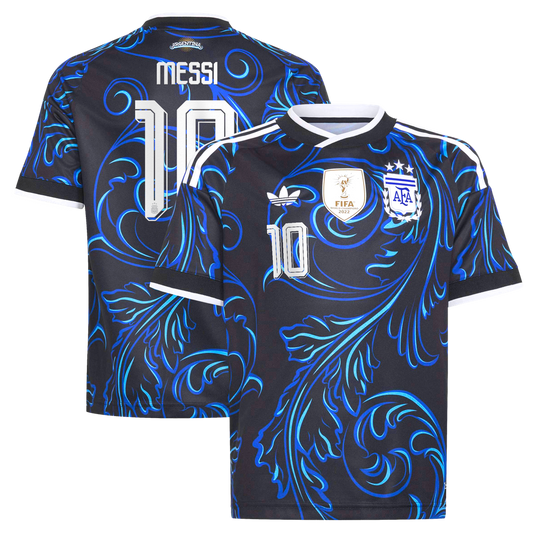 Lionel Messi Argentina National Team adidas Youth 2026 Away Replica Jersey - Black