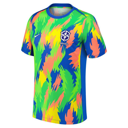 Brazil Women's National Team Nike 2025 Academy Pro Pre-Match Performance Top - Blue