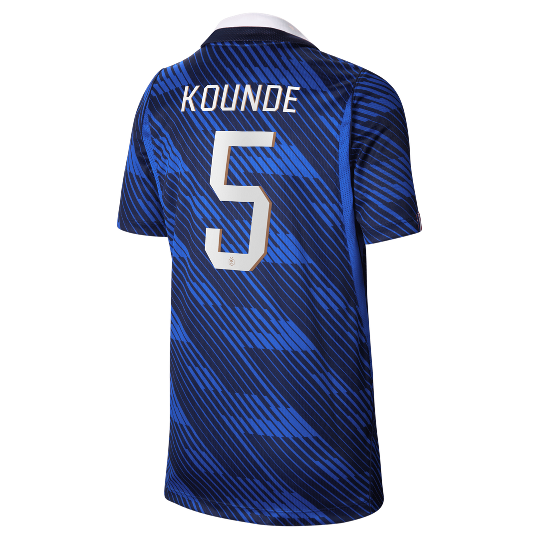 Jules Koundé France National Team Nike Youth 2026 Home Stadium Replica Jersey - Blue
