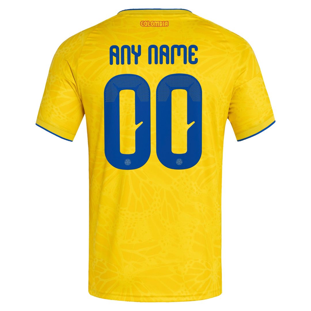 Colombia National Team adidas 2026 Home Replica Custom Jersey - Yellow