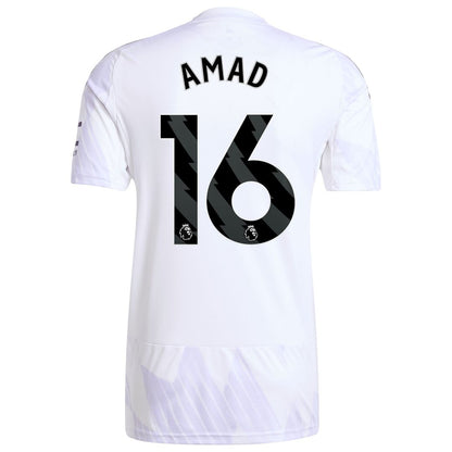 Amad Diallo Manchester United adidas 2025/26 Away Replica Player Jersey - White