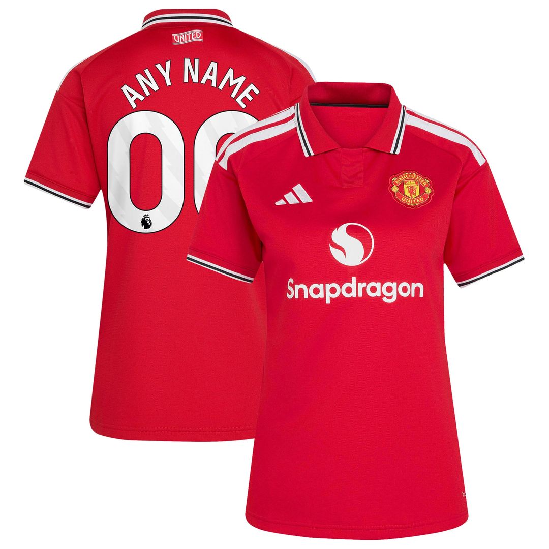 Manchester United adidas Women's 2026/27 Home Replica Custom Jersey - Red