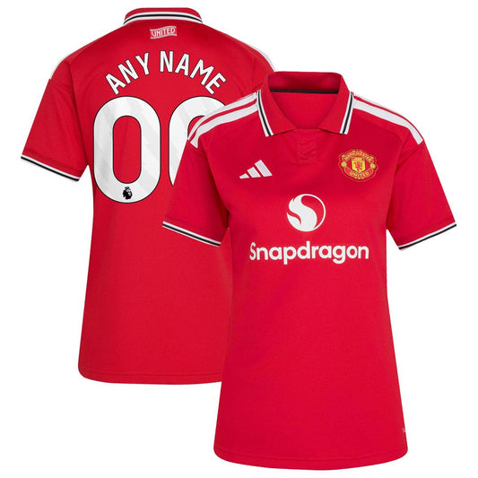 Manchester United adidas Women's 2026/27 Home Replica Custom Jersey - Red
