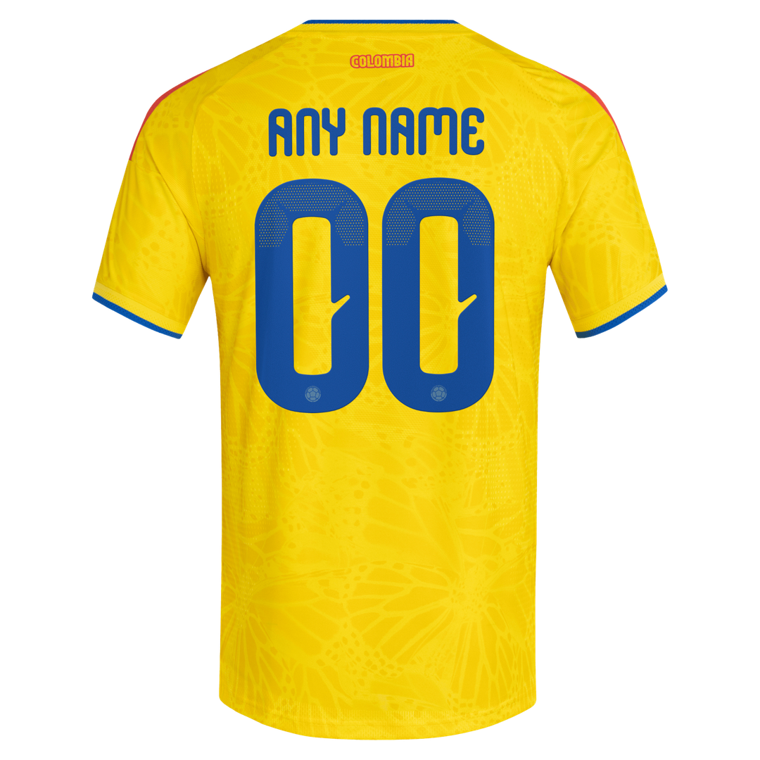 Colombia National Team adidas 2026 Away On-Field Authentic Custom Jersey - Turquoise