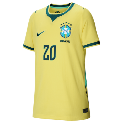 Willian Brazil National Team Nike Youth 2026 Home Stadium Replica Jersey - Yellow