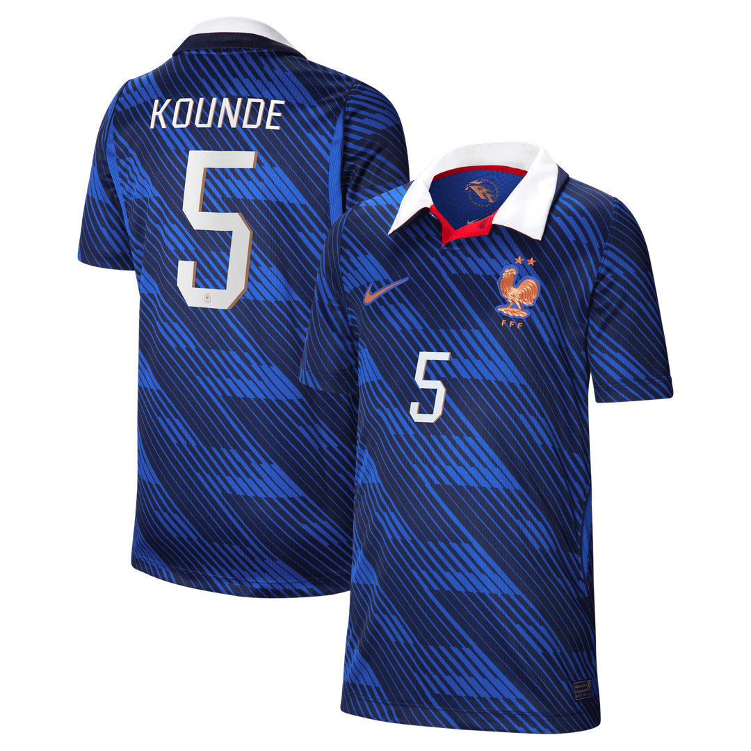 Jules Koundé France National Team Nike Youth 2026 Home Stadium Replica Jersey - Blue