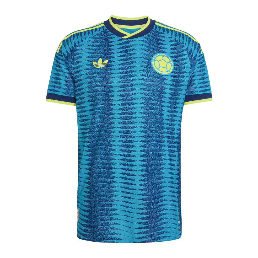 Colombia National Team adidas 2026 Away On-Field Authentic Jersey - Turquoise