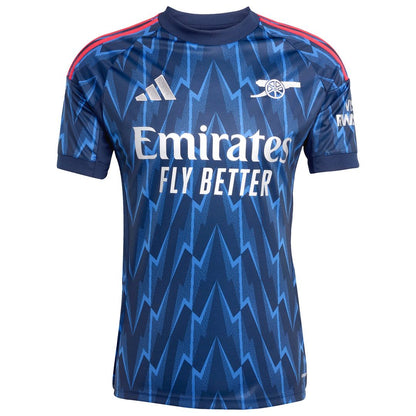 Arsenal adidas 2025/26 Away Replica Custom Jersey - Blue
