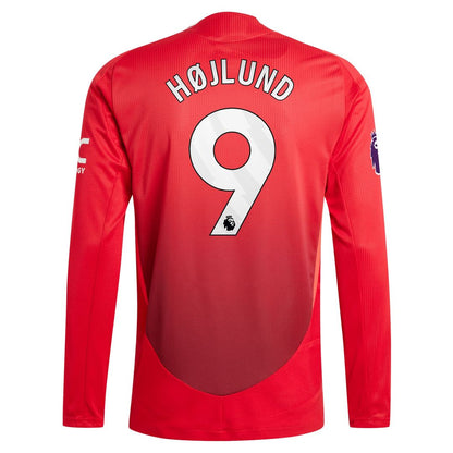 Rasmus Højlund Manchester United adidas 2024/25 Home Authentic Long Sleeve Player Jersey - Red