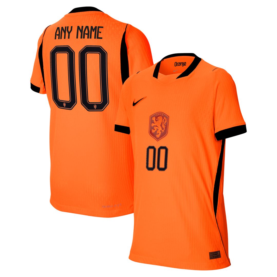 Netherlands National Team Nike Youth 2026 Home Match Authentic Custom Jersey - Orange