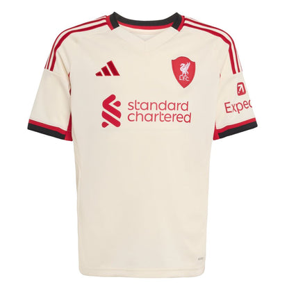 Liverpool adidas Youth 2025/26 Away Replica Jersey - White