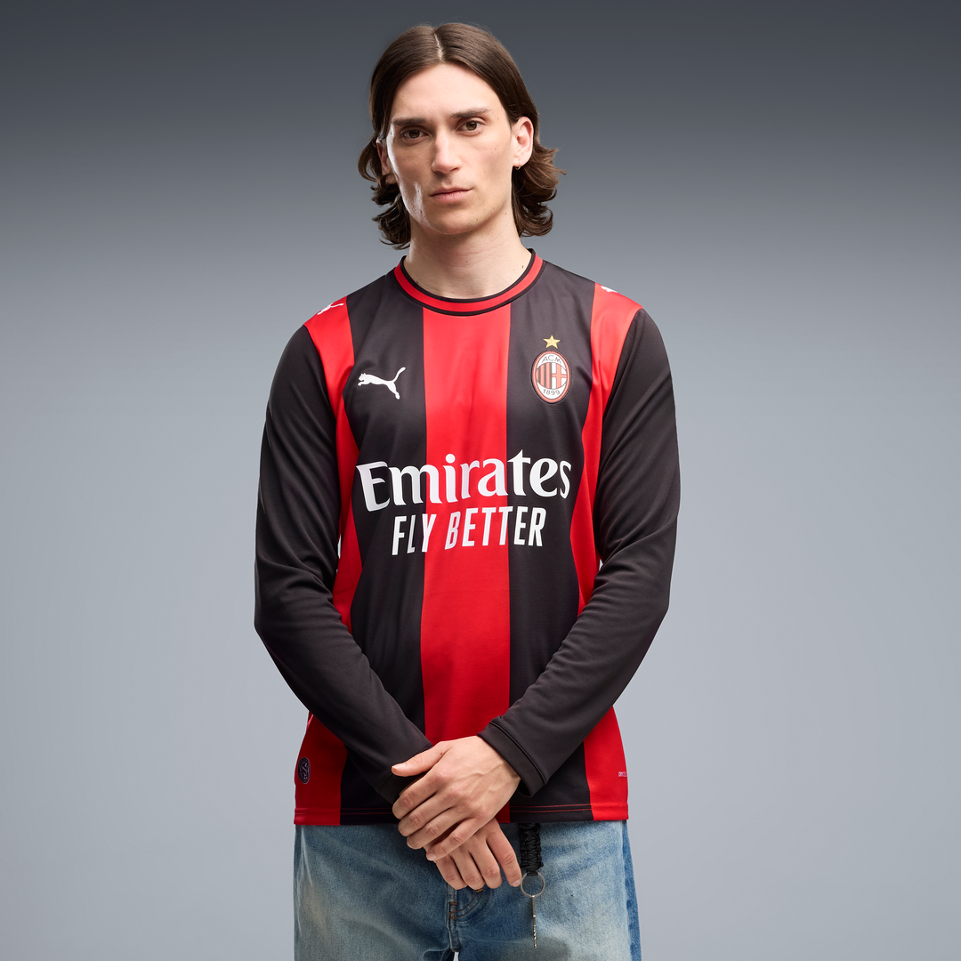 AC Milan Puma 2026/27 Home Replica Long Sleeve Jersey - Black/Red