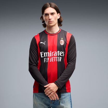 AC Milan Puma 2026/27 Home Replica Long Sleeve Jersey - Black/Red