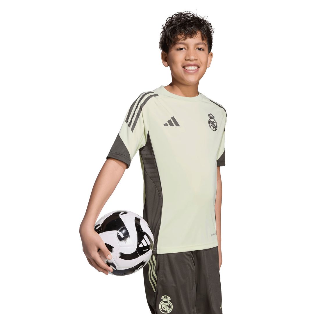 Real Madrid adidas Youth 2025/26 Training Jersey - Light Green