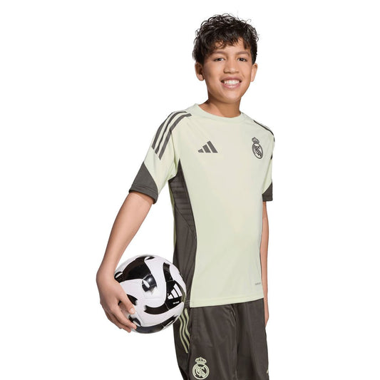 Real Madrid adidas Youth 2025/26 Training Jersey - Light Green