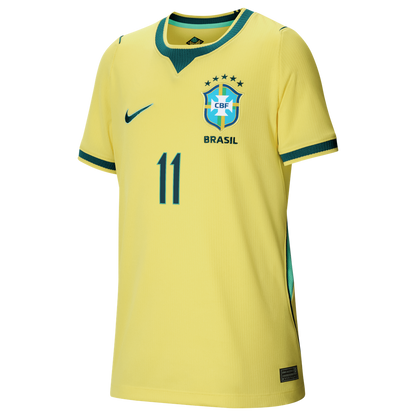Raphinha Brazil National Team Nike Youth 2026 Home Stadium Replica Jersey - Yellow
