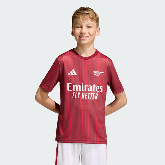 Arsenal adidas Youth 2025/26 Pre-Match Training Jersey - Red