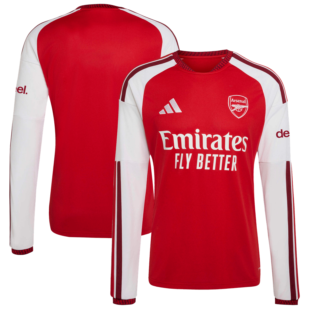 Arsenal adidas 2026/27 Home Replica Long Sleeve Jersey - Red