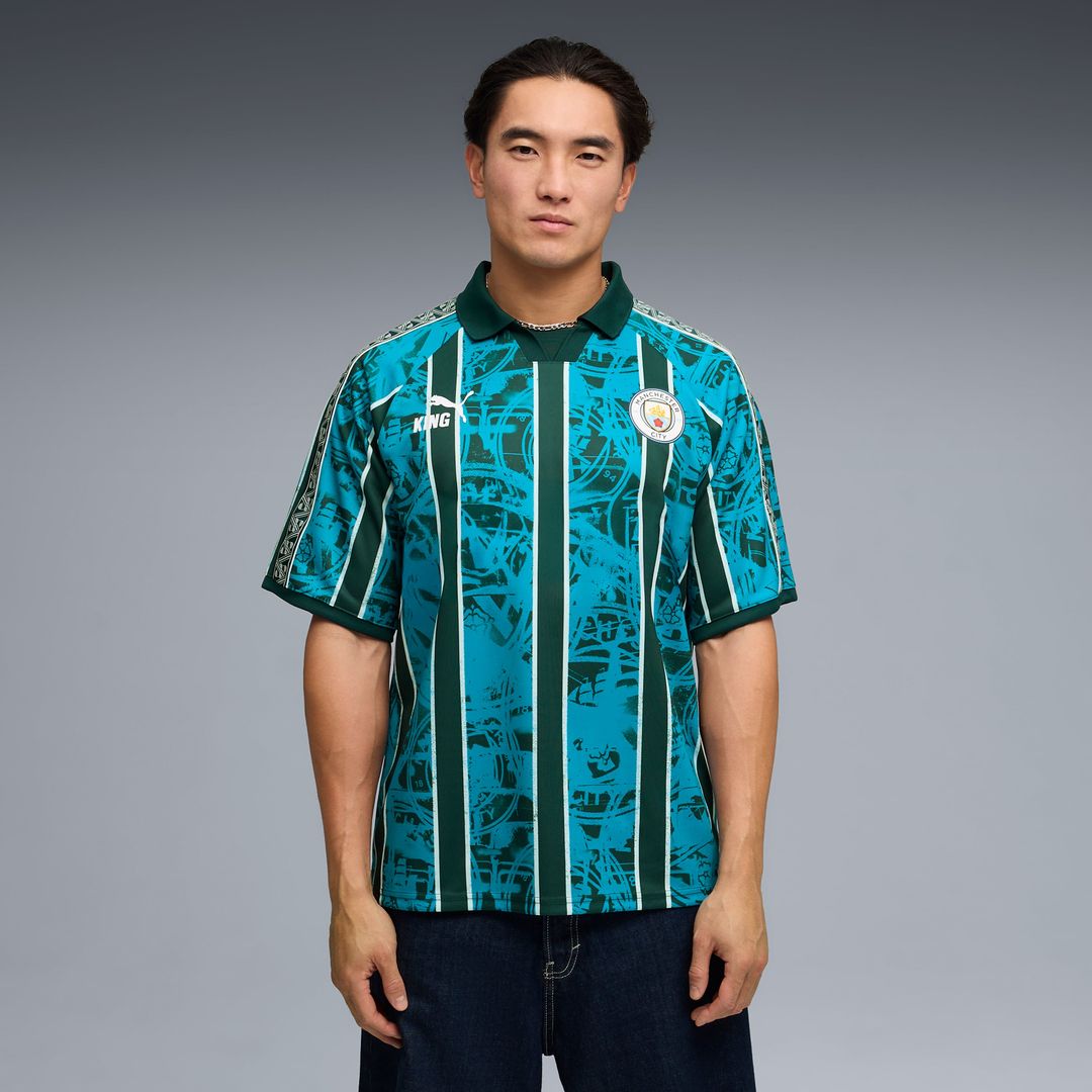 Manchester City Puma King Retro Fashion Jersey - Turquoise