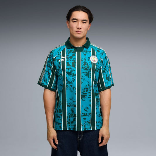 Manchester City Puma King Retro Fashion Jersey - Turquoise