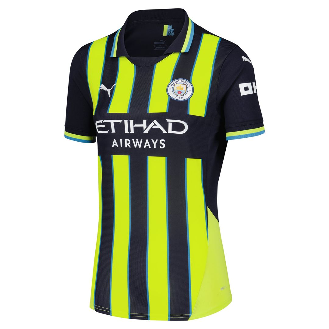 Manchester City Puma Women's 2024/25 Away Replica Custom Jersey - Navy